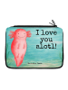 Mr. & Mrs. Panda Etui Axolotl Liebe Design mit Spruch in Weiß