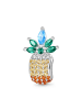 GNOCE Sterling Silber Ananas Zirkonia Charm bunt