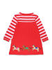 Toby Tiger Jersey Kleid langarm mit Pferde-Applikation in rot