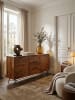 KADIMA DESIGN Design Sideboard NISHAN 160 x 40 x 88 cm Massiv Holz,