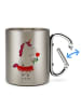 Mr. & Mrs. Panda Thermotasse Einhorn Dame ohne Spruch in Silber