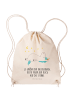 Mr. & Mrs. Panda Beutel Rucksack Einhorn Sternenhimmel mit Spruch in Creme
