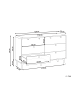 Beliani Kommode MOURA in Schwarz/Braun/Gold - (W) 120 x (H) 74 x (L) 40 cm