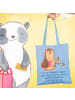 Mr. & Mrs. Panda Tote Bag Juristin Schlupfloch mit Spruch in Sky Blue