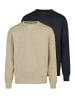 Redmond Pullover Basic in Beige / dunkelblau