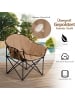 COSTWAY Campingstuhl faltbar gepolstert bis zu 200kg in Braun