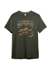 PAULGOS Herren T-Shirt, No Bike No Life in Olive
