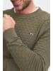 FQ1924 Strickpullover FQKYLE structure crewneck knit 21900700 modischer Langarmpullover in Grün
