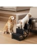 relaxdays Hundetreppe "4 Stufen"  in Schwarz – (B)101 x (H)76 x (T)45 cm