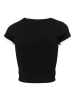 Urban Classics Cropped T-Shirts in blk/wht