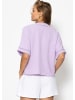 SASSYCLASSY Musselin Bluse mit Spitzeneinsatz in Flieder