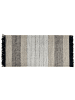 Beliani Geflochtener Teppich YAZLIK in Beige/Schwarz - (W) 80 x (H) 1.5 x (L) 150 cm