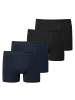 Schiesser Boxershort 4er Pack in Schwarz/Dunkelblau