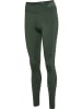 Hummel Leggings "Hmlte Fundamental Mid Waist Tights" in Grün