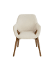 Angel Cerdá Stuhl 4197 in Walnuss/Beige – (B)60 x (H)80 x (T)60 cm