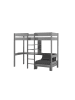 58 aufm Kessel HOCHBETT Karolina 208x175x105/206 aus Massivholz in grau