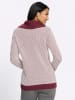 Sieh an! Rollkragen-Pullover in bordeaux-ecru-gemustert