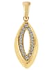 Adeliás Damen Anhänger aus 375 Gold mit Zirkonia in gold