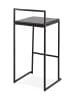 KADIMA DESIGN Mittelhoher Snackhocker aus Metall und Kunstleder