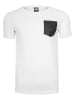 Urban Classics Urban Classics Herren Synthetic Leather Pocket Tee in wht/blk