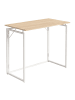 relaxdays Schreibtisch in Natur/ Weiß - (B)100 x (H)74 x (T)50 cm
