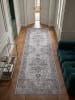 KADIMA DESIGN Teppich Kurzflor VERNANTE waschbar Orientstil Esszimmer Diele in Beige-Grau