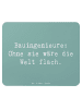 Mr. & Mrs. Panda Mousepad Spruch Bauingenieur Held mit Spruch in Meeresbrise