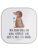 Mr. & Mrs. Panda Untersetzer Design Hund Blume mit Spruch in Weiß