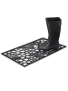 relaxdays Fußabtreter Blumen in Schwarz - (B)75 x (T)45 cm