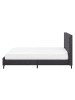 Beliani 2-tlg Doppelbett AMBASSADOR in Grau/Schwarz
