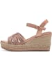Marco Tozzi Plateau-Sandaletten in ROSE MET. COMB