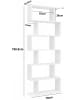 KADIMA DESIGN Bücherregal | Weiß, 70x23.5x190.5cm, 6 Fächer