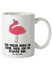 Mr. & Mrs. Panda Teepott Flamingo Stolz mit Spruch in Weiß
