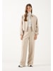 More & More figurbetonter Halbarm-Ripp-Pullover in offwhite