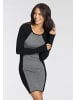 Melrose Strickkleid in schwarz-grau