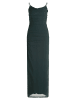 Vera Mont Abendkleid mit Spitzeneinsatz in Dusty Slate