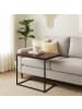 relaxdays Beistelltisch in Schwarz/ Braun - (B)55 x (H)60 x (T)35 cm