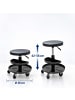 relaxdays Werkstatthocker in Schwarz - (H)42-56 x ø38 cm