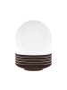 Seltmann Weiden 6er Set Suppenteller Sento Home Pure Colors in ø 21,3 cm in Chocolate Brown