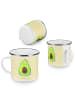 Mr. & Mrs. Panda Kaffeebecher Avocado Glücklich ohne Spruch in Gelb Pastell