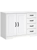 HOMCOM Sideboard-105L x 40B x 76H cm-Weiß