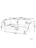 Beliani 3-Sitzer Sofa LENVIK in Beige/Schwarz - (W) 210 x (H) 75 x (L) 90 cm