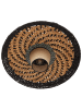 Beliani Stehleuchten KALOMO in Schwarz/Beige - (W) 60 x (H) 170 x (L) 60 cm