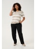 KAFFE curve Strickpullover KClizzy Regular fit in Chalk/Feather Grey Bold Stripe
