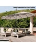 COSTWAY Doppelsonnenschirm 470 x 280 cm in Beige