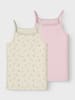 name it Unterhemden 2er Pack NKFSTRAP TOP 2P FLOWER in turtledove