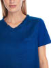 MARC CAIN COLLECTIONS Luftiges T-Shirt mit Leinen in Gentian