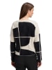 BETTY & CO Strickpullover mit Jacquard in Schwarz/Weiß