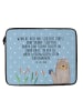 Mr. & Mrs. Panda Laptoptasche Otter Stein mit Spruch in Blau Pastell