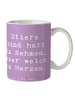 Mr. & Mrs. Panda Keramtiktasse Spruch Stier Herz mit Spruch in Lavendeltraum